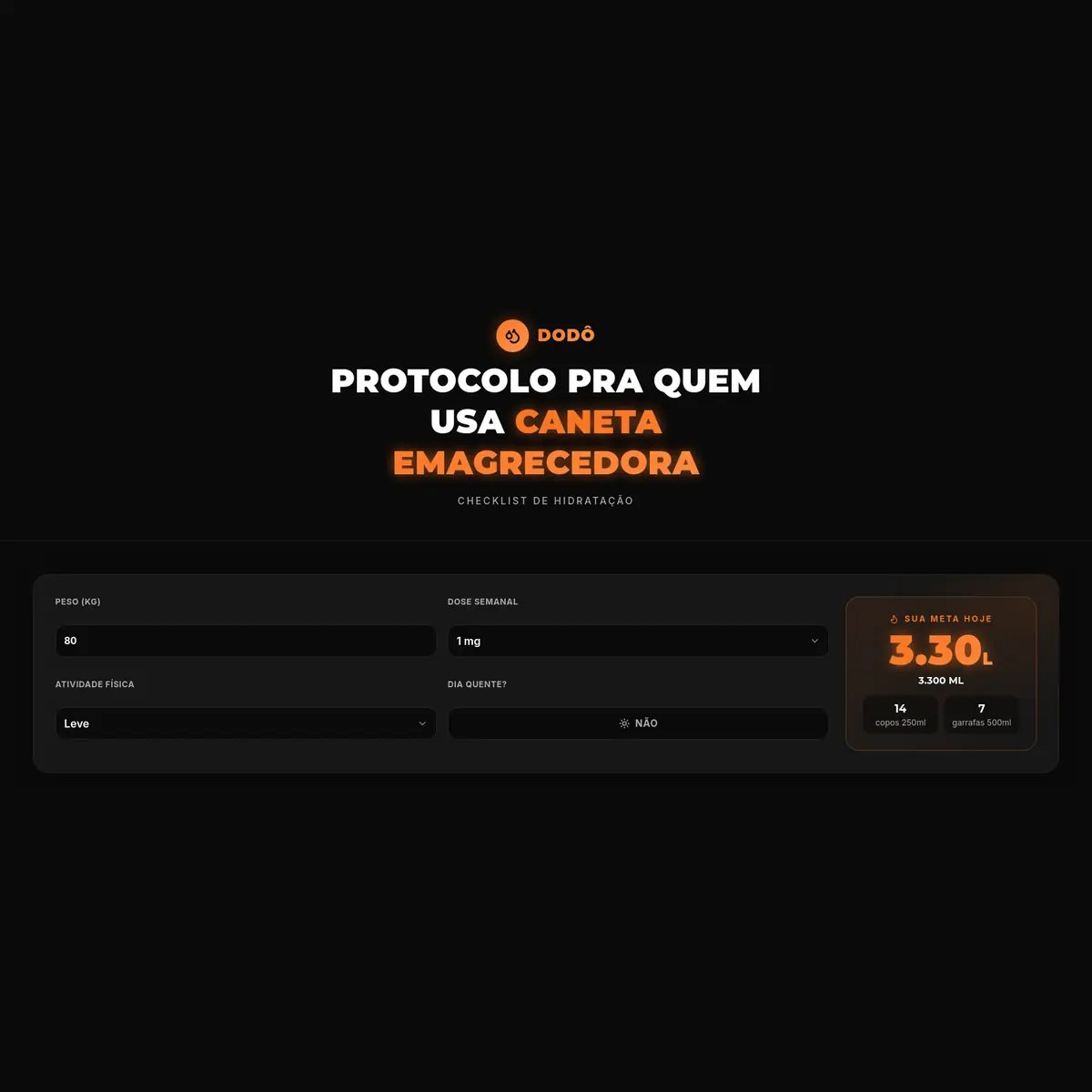 APP DE CHECKLIST DE HIDRATAÇÃO